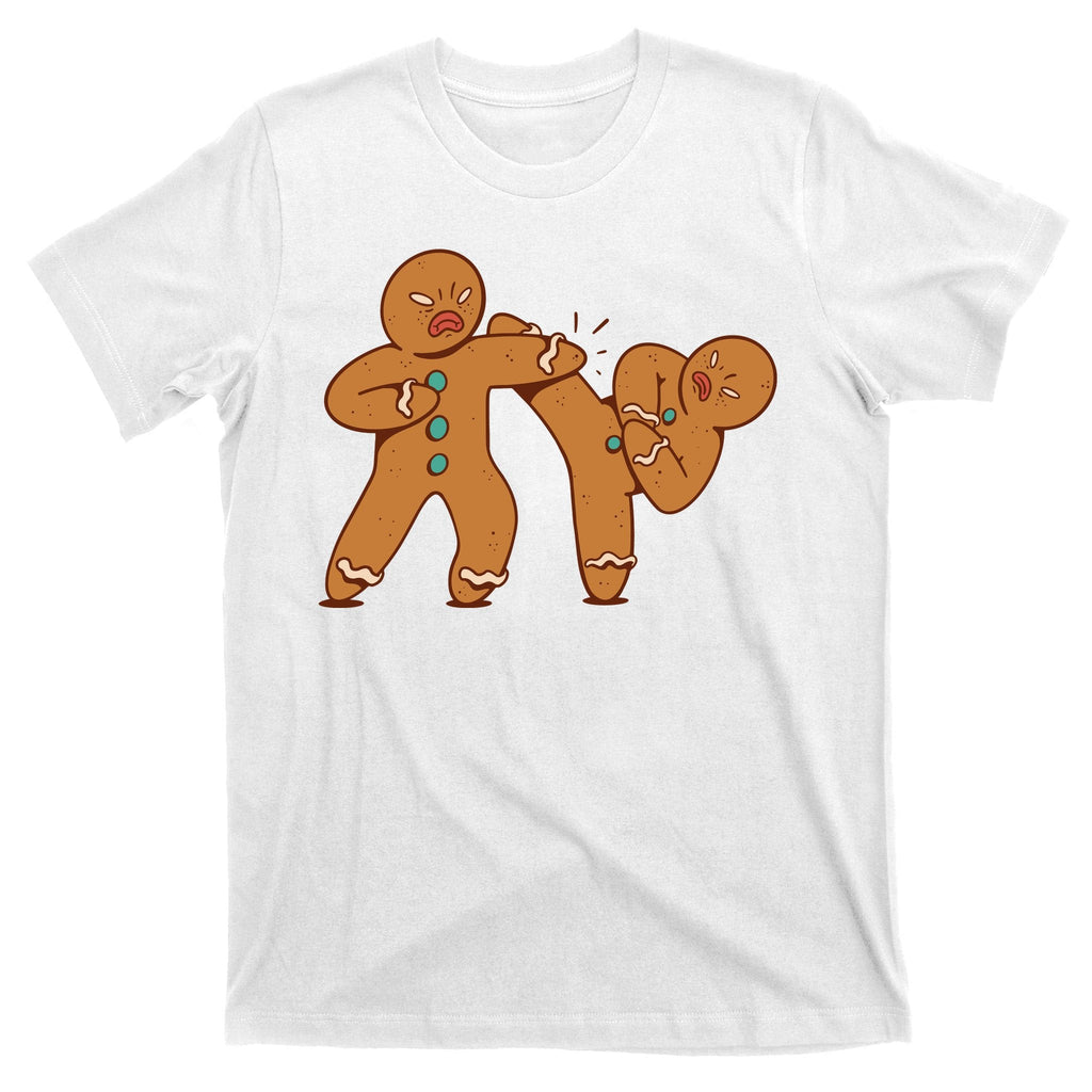 Gingerbread Fight Funny Holiday T-Shirt product image 11