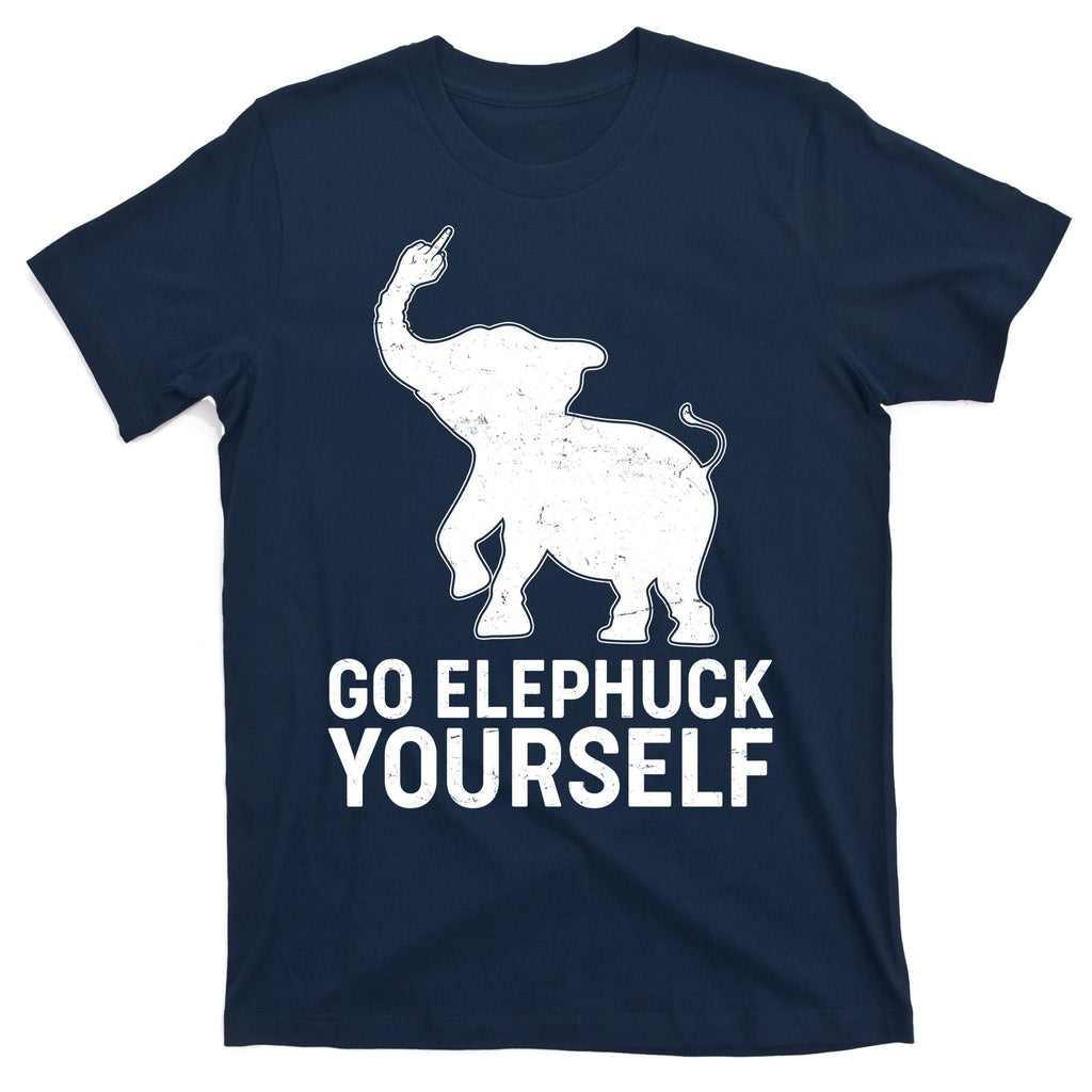 Go Elephuck Yourself Elephant Middle Finger T-Shirt product image 1