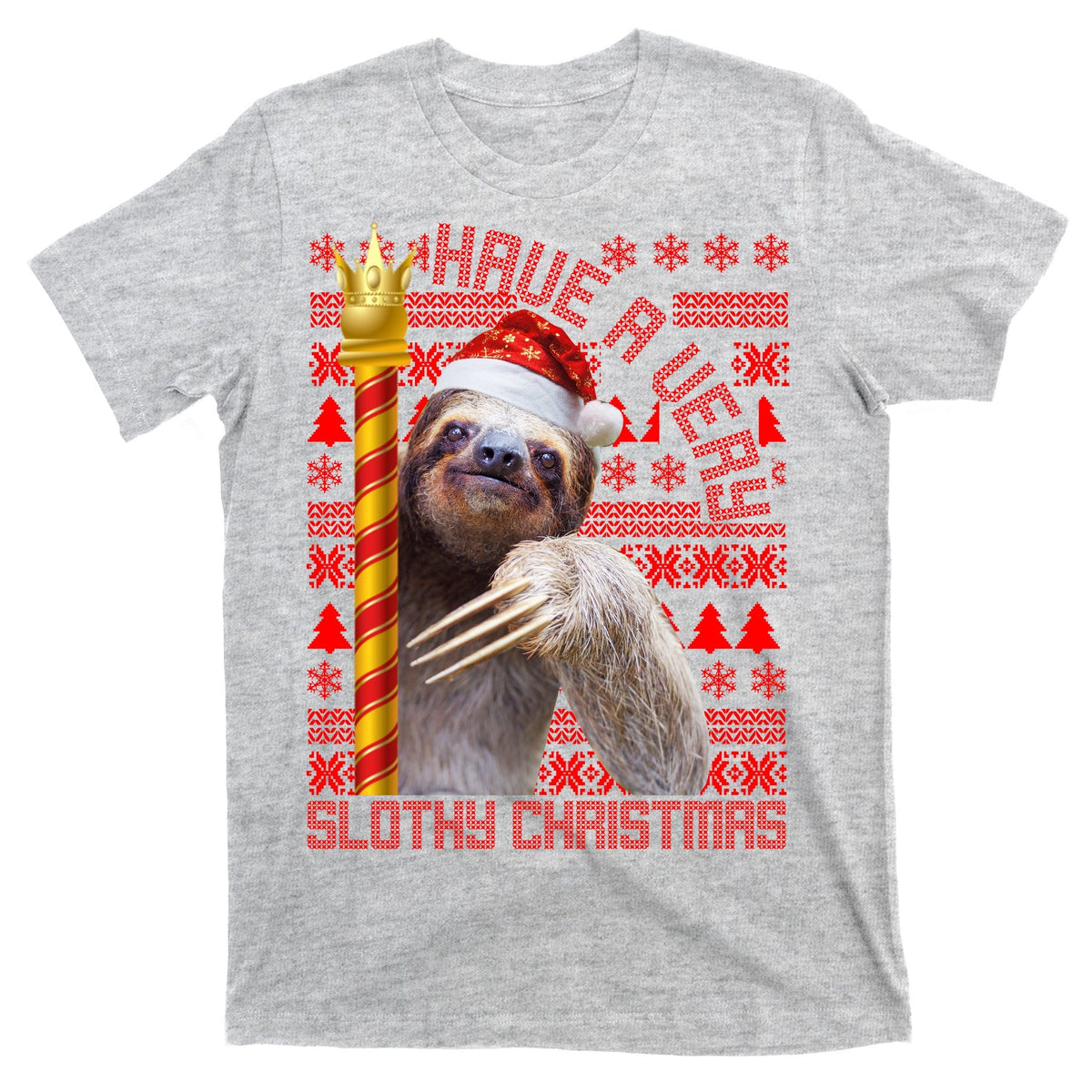 Have a Very Slothy Christmas Sloth Ugly T-Shirt product image 9