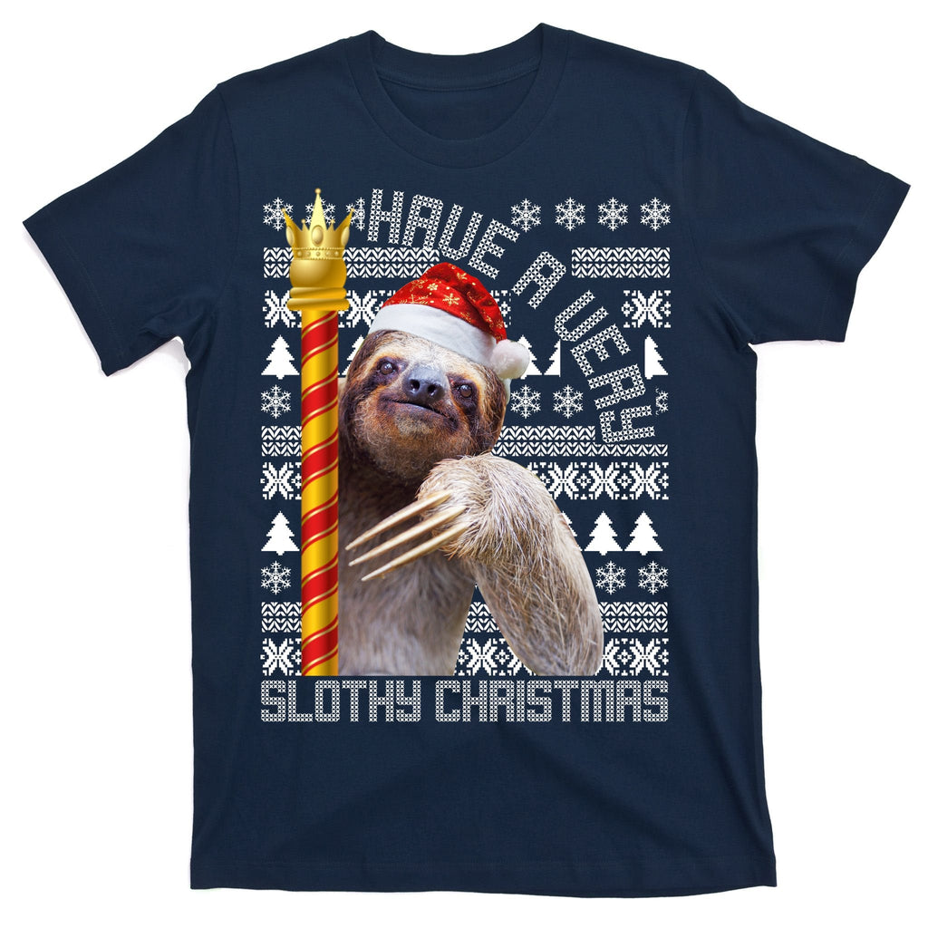 Have a Very Slothy Christmas Sloth Ugly T-Shirt product image 1