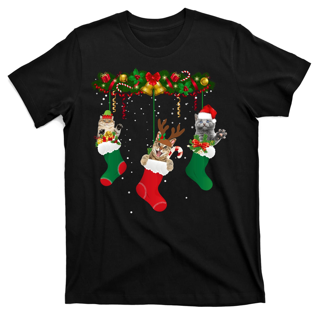 Hanging Cats Christmas Stockings T-Shirt product image 7