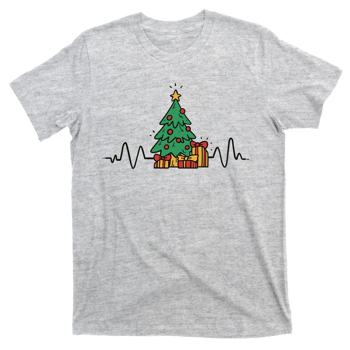 Heartbeat Christmas Holiday T-Shirt product image 3