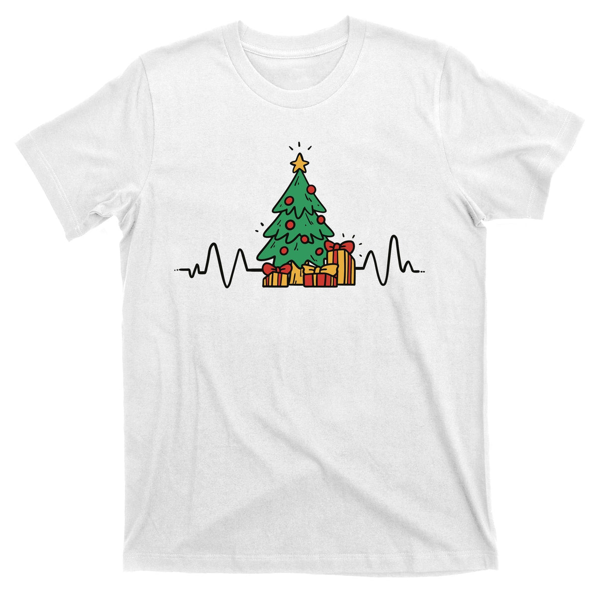Heartbeat Christmas Holiday T-Shirt product image 5
