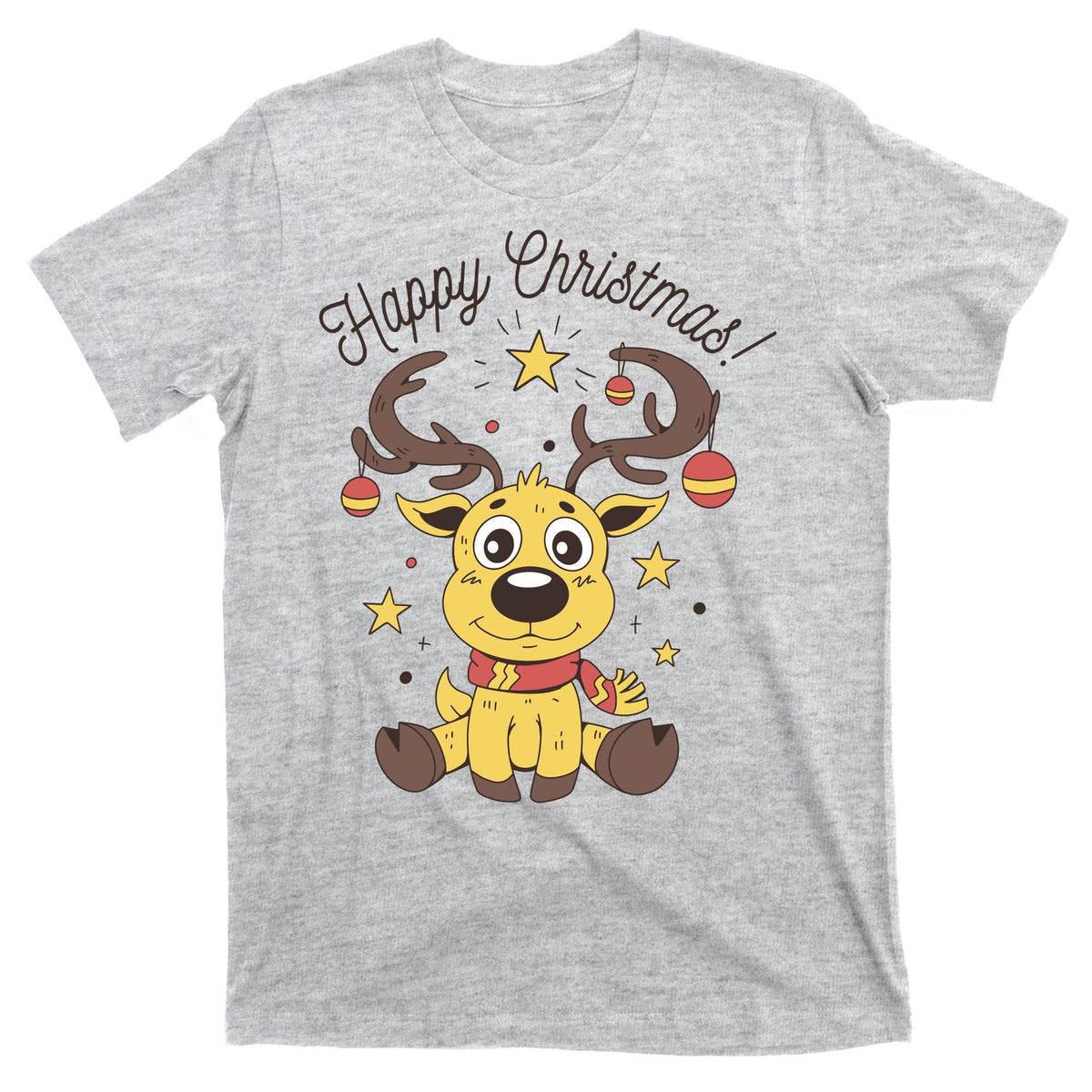 Happy Christmas Reindeer Holiday T-Shirt product image 3