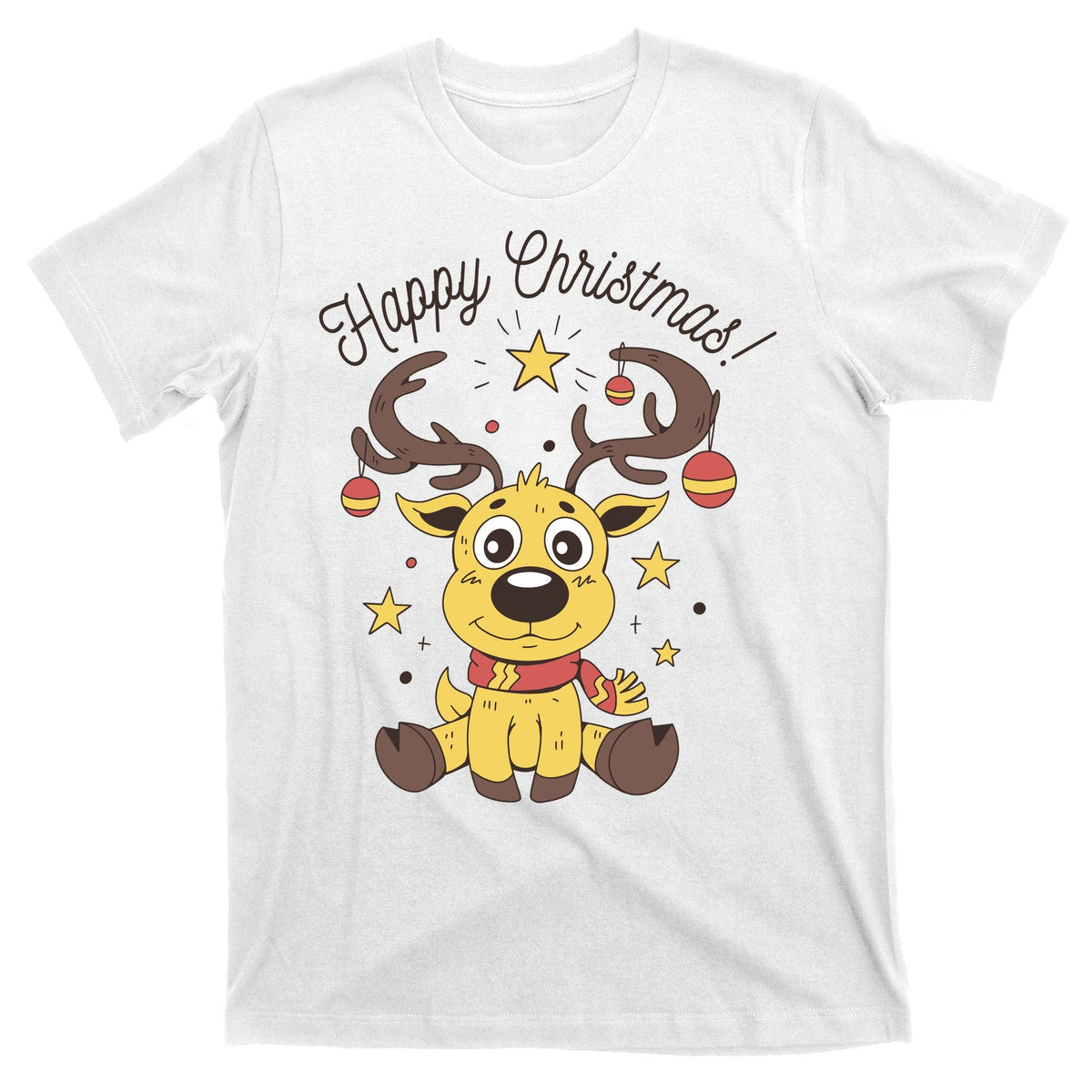 Happy Christmas Reindeer Holiday T-Shirt product image 5
