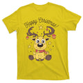 Happy Christmas Reindeer Holiday T-Shirt product image 1