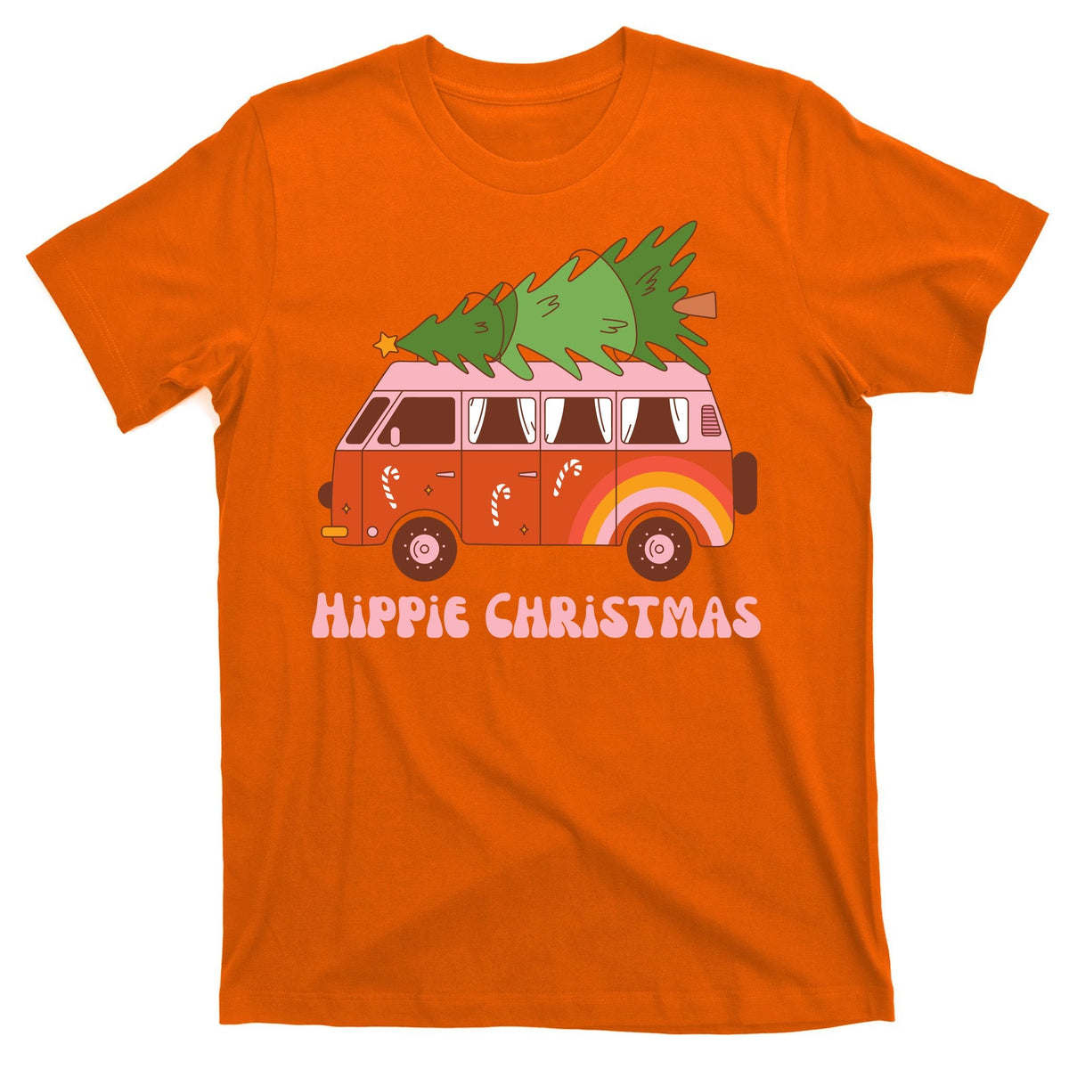 Hippie Christmas Van Holiday T-Shirt product image 5