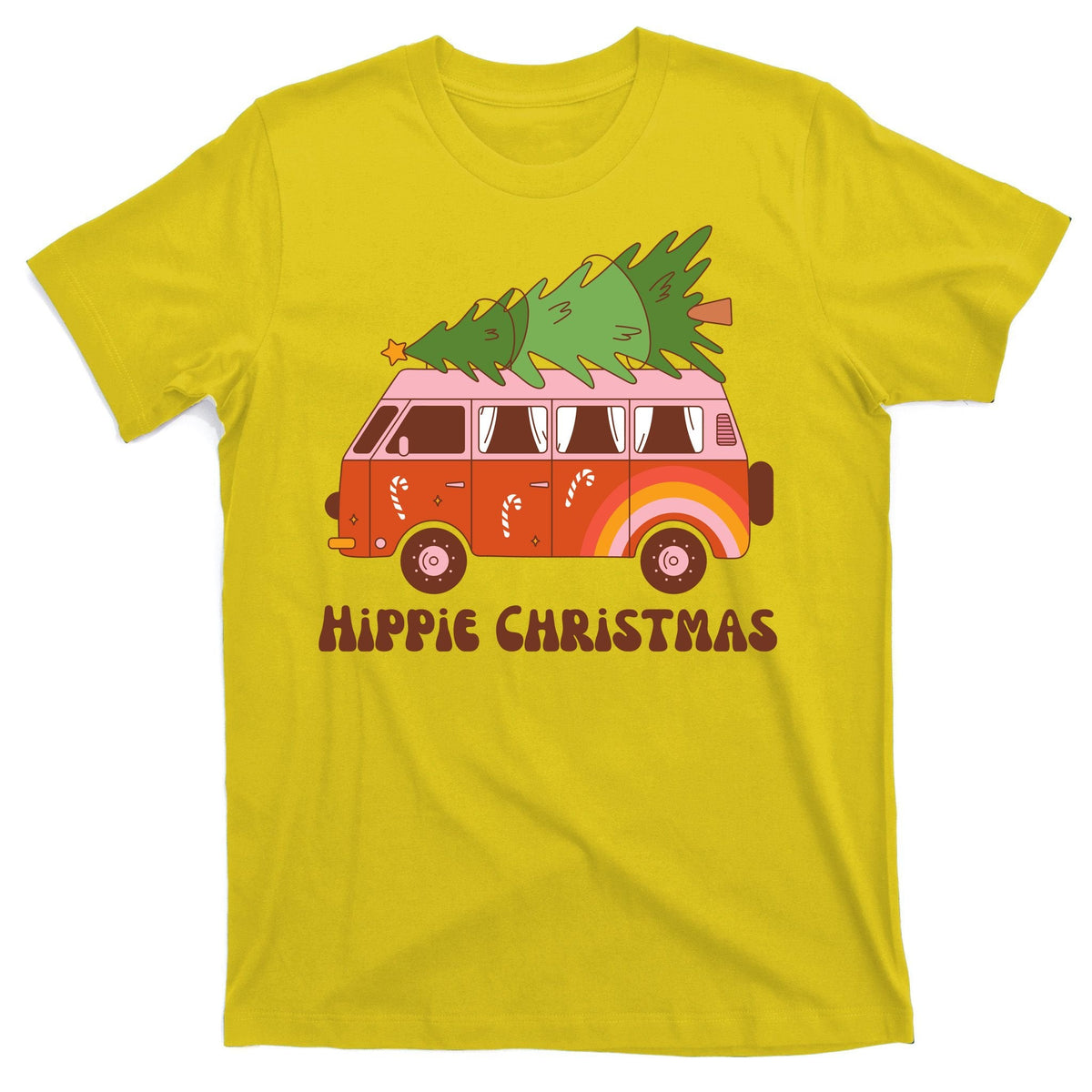 Hippie Christmas Van Holiday T-Shirt product image 3