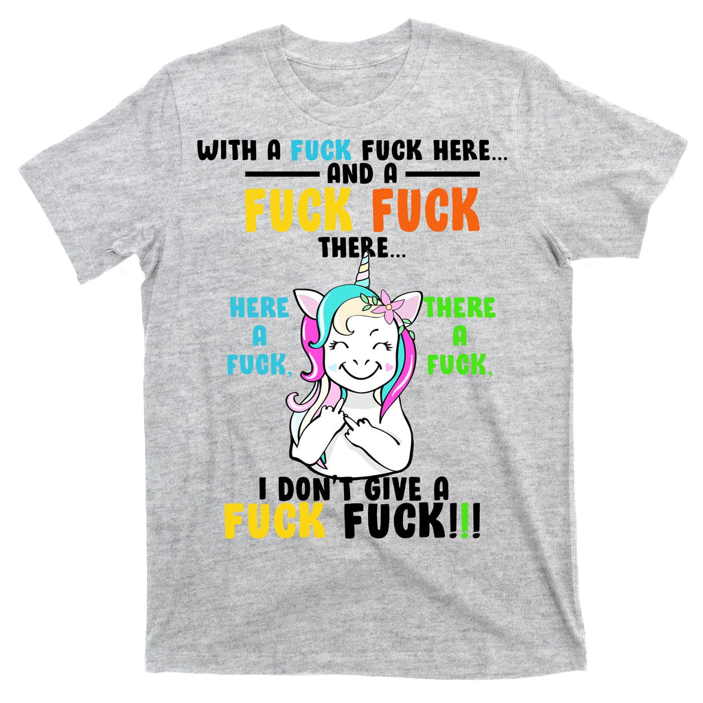I Don't Give A Fuck Offensive Funny Unicorn T-Shirt product image 9