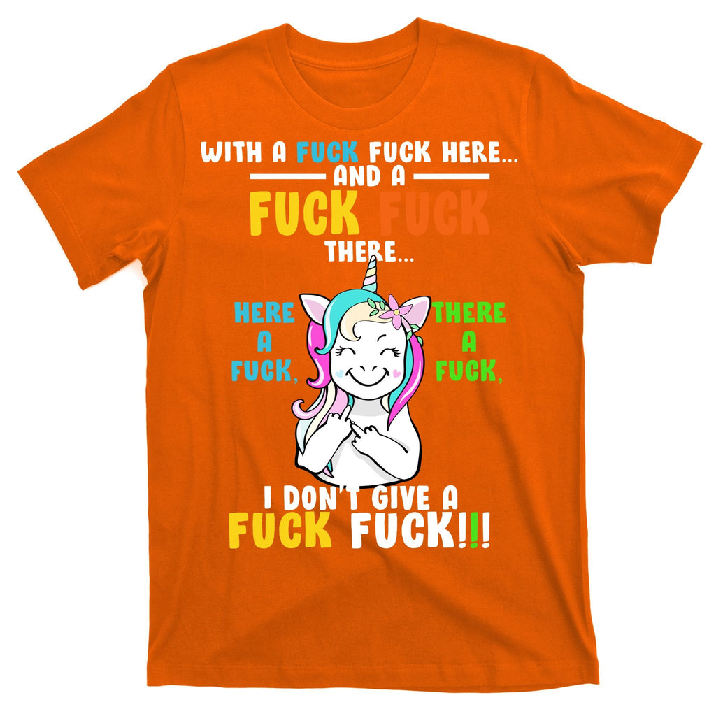 I Don't Give A Fuck Offensive Funny Unicorn T-Shirt product image 5