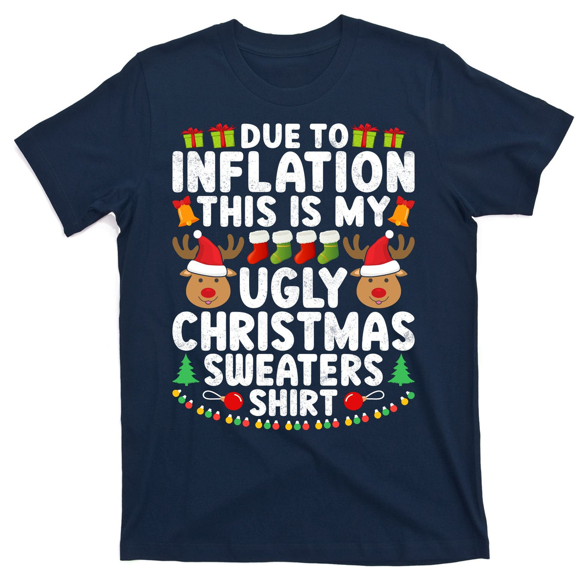 Inflation Fun Ugly Christmas Sweater T-Shirt product image 1