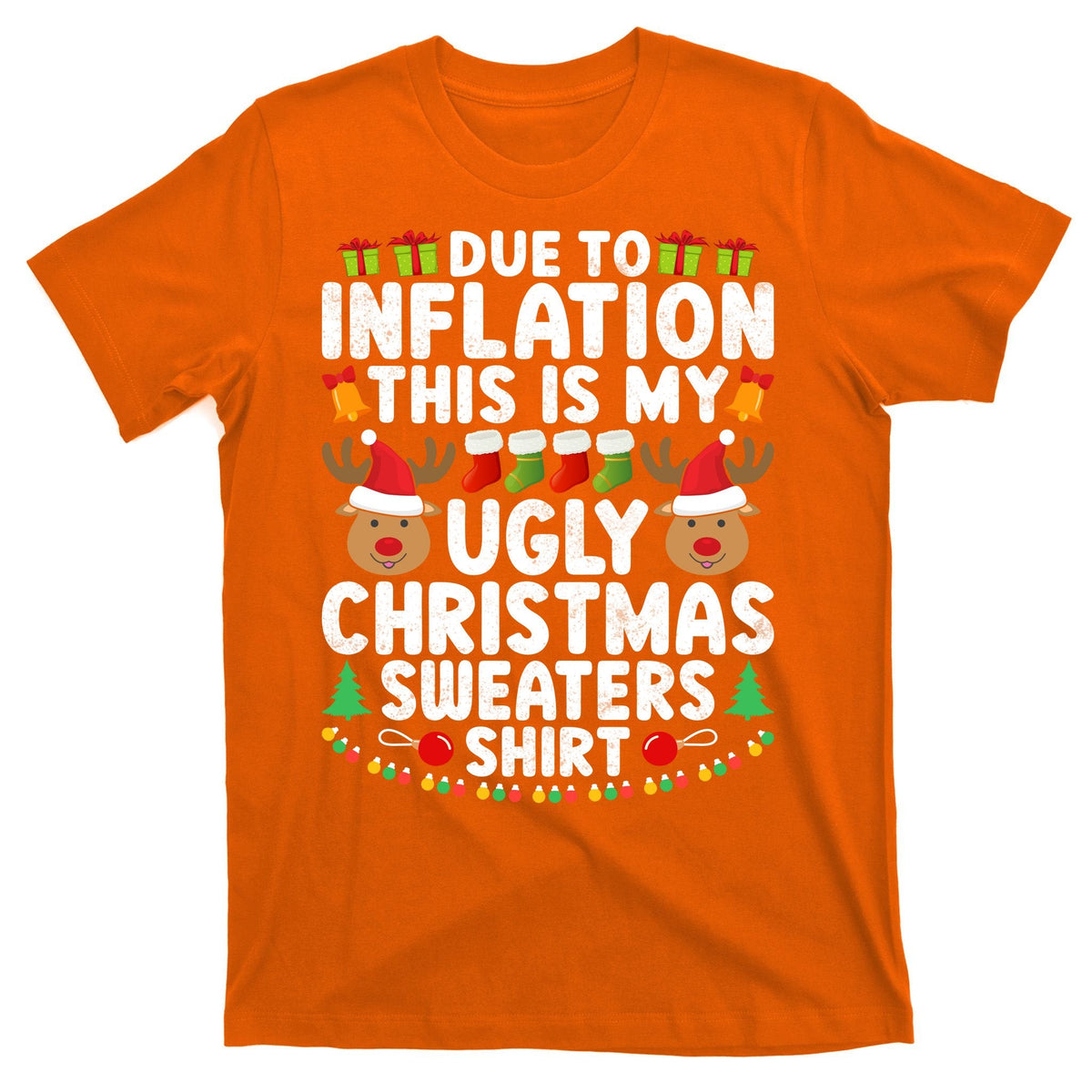 Inflation Fun Ugly Christmas Sweater T-Shirt product image 3