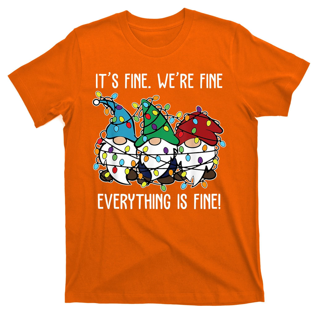 Its Fine Were Everything Is Gnome Funny Christmas T-Shirt product image 5
