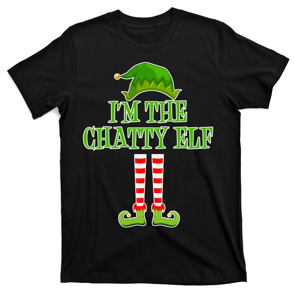 I'm The Chatty Elf Matching Family Christmas T-Shirt product image 7