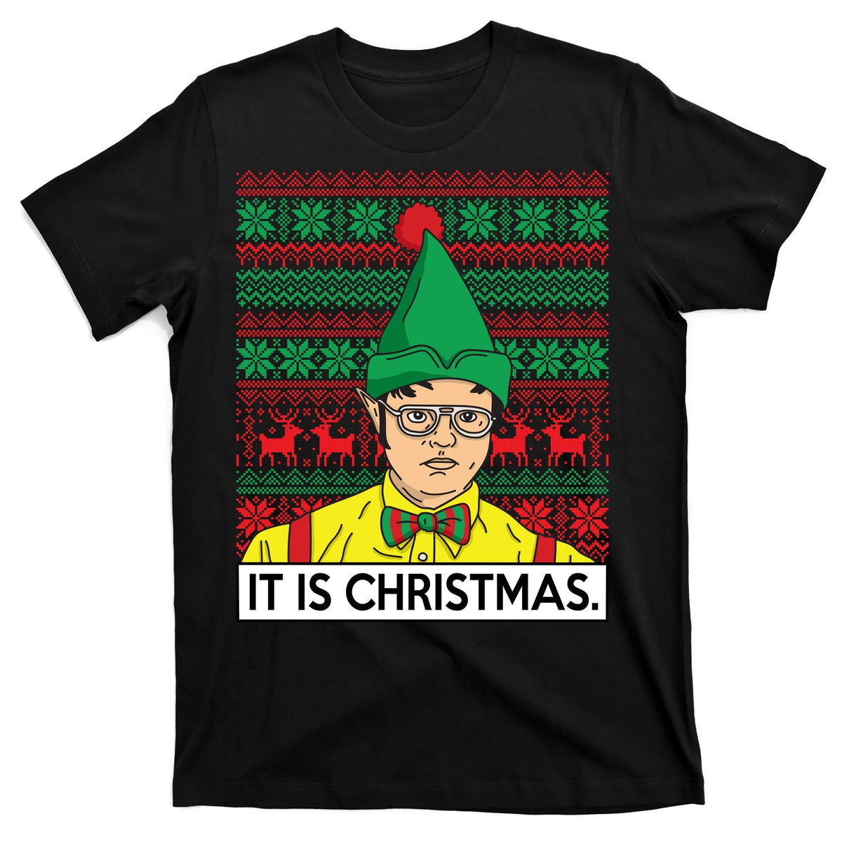 It Is Christmas Ugly Sweater Funny T-Shirt product image 7