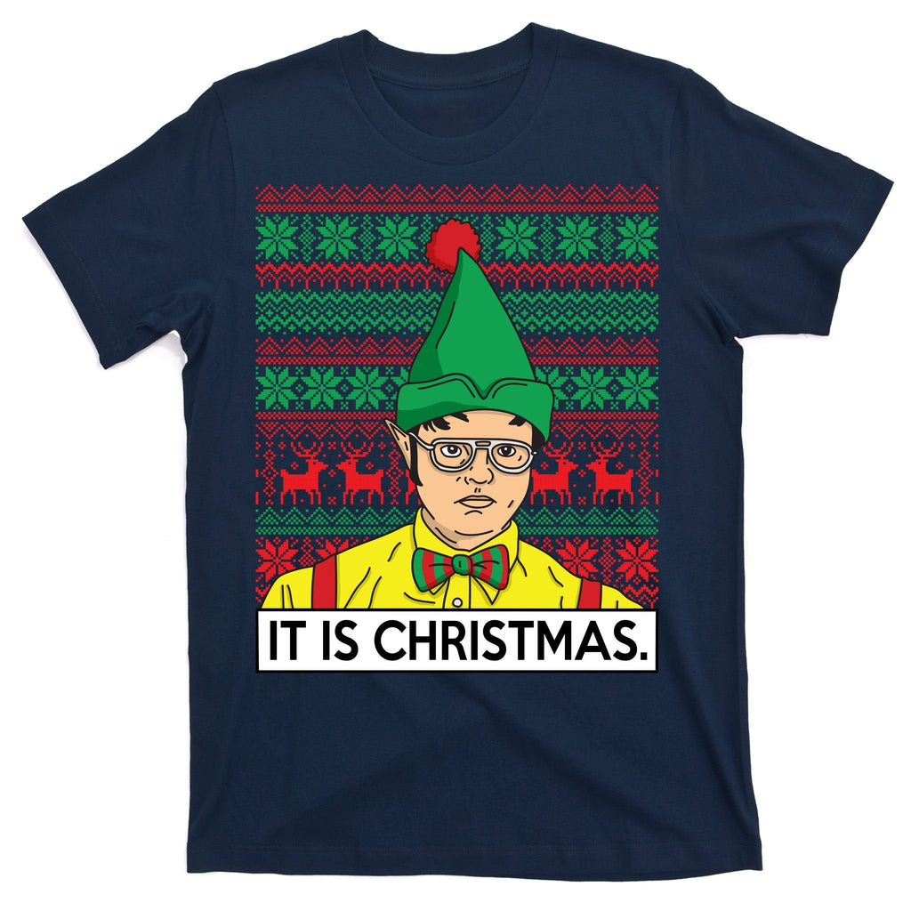 It Is Christmas Ugly Sweater Funny T-Shirt product image 1