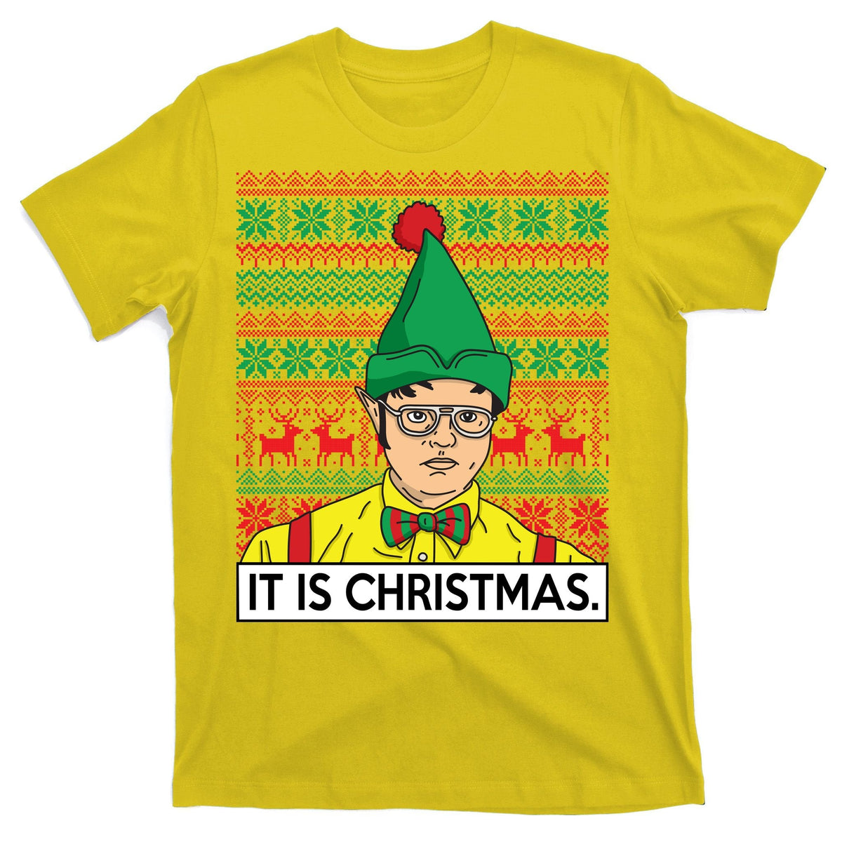 It Is Christmas Ugly Sweater Funny T-Shirt product image 3