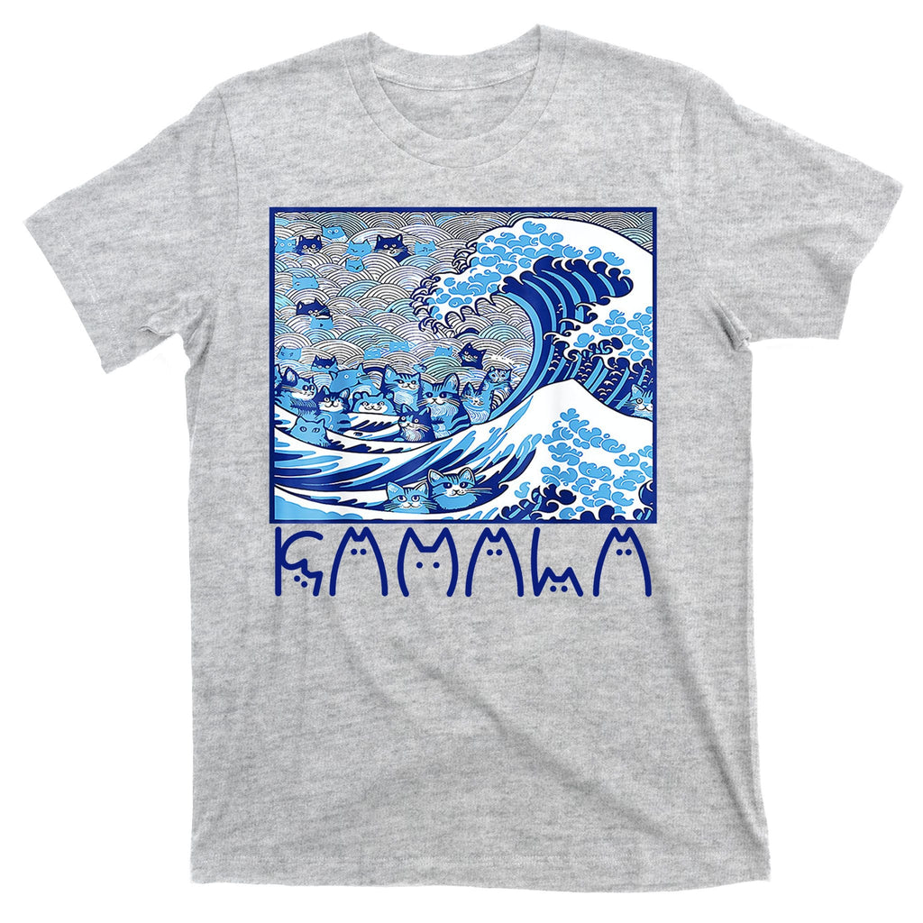 Kamala Harris Blue Cats Wave Funny Cat T-Shirt product image 9