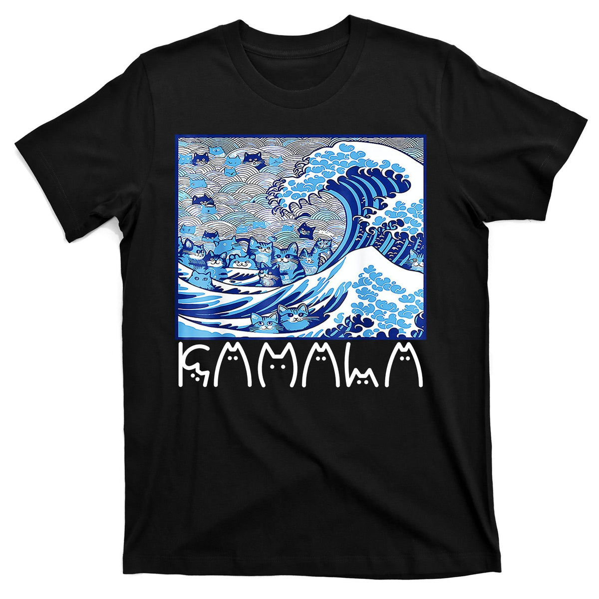 Kamala Harris Blue Cats Wave Funny Cat T-Shirt product image 7
