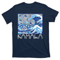 Kamala Harris Blue Cats Wave Funny Cat T-Shirt product image 1