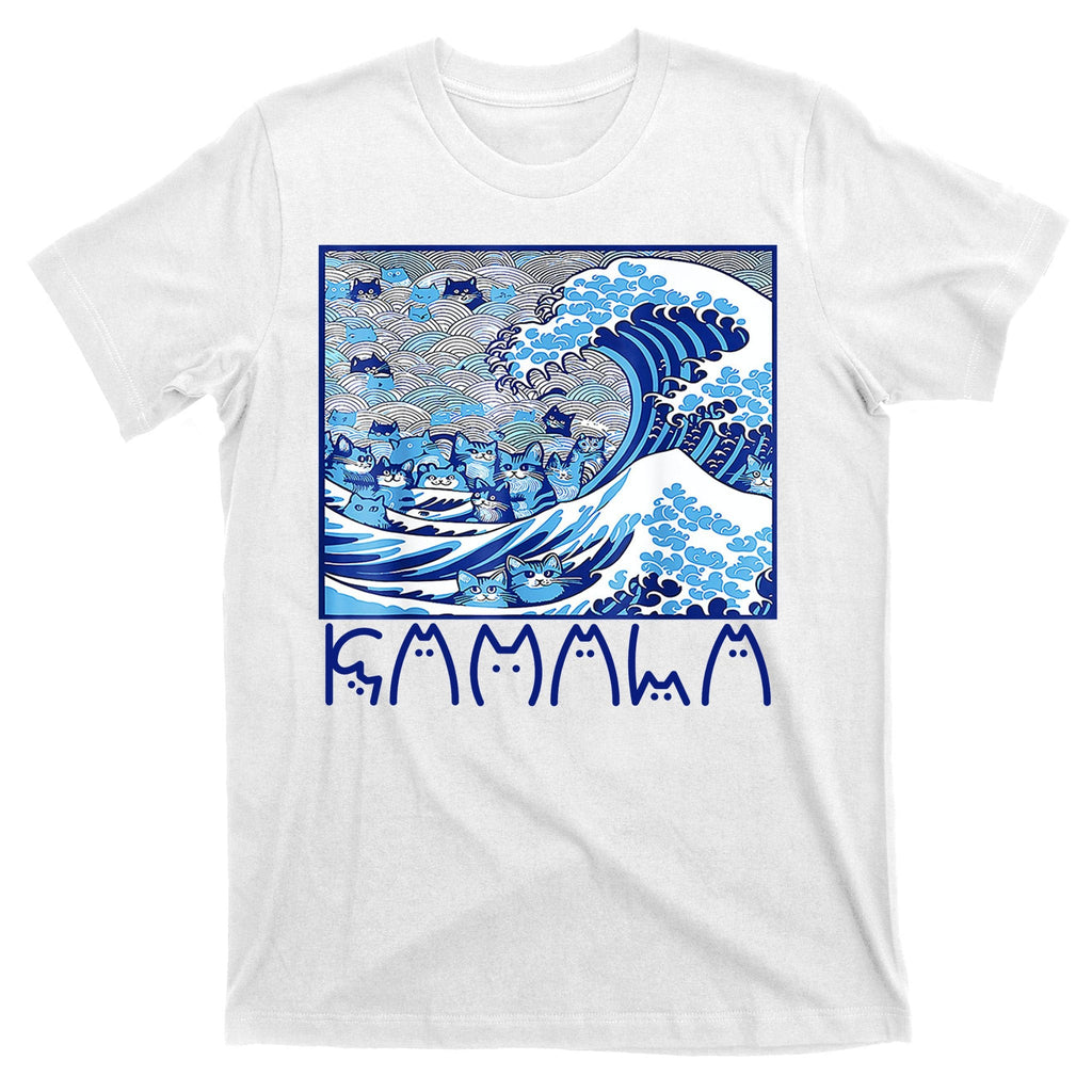 Kamala Harris Blue Cats Wave Funny Cat T-Shirt product image 11