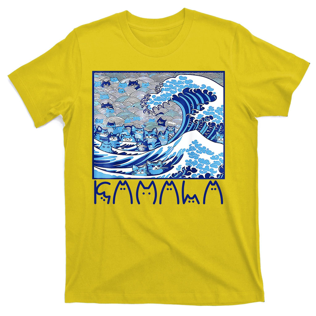Kamala Harris Blue Cats Wave Funny Cat T-Shirt product image 3