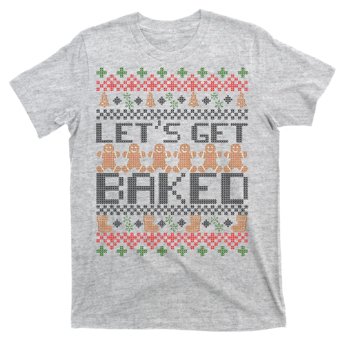 Lets Get Baked Ugly Christmas Sweater T-Shirt product image 9
