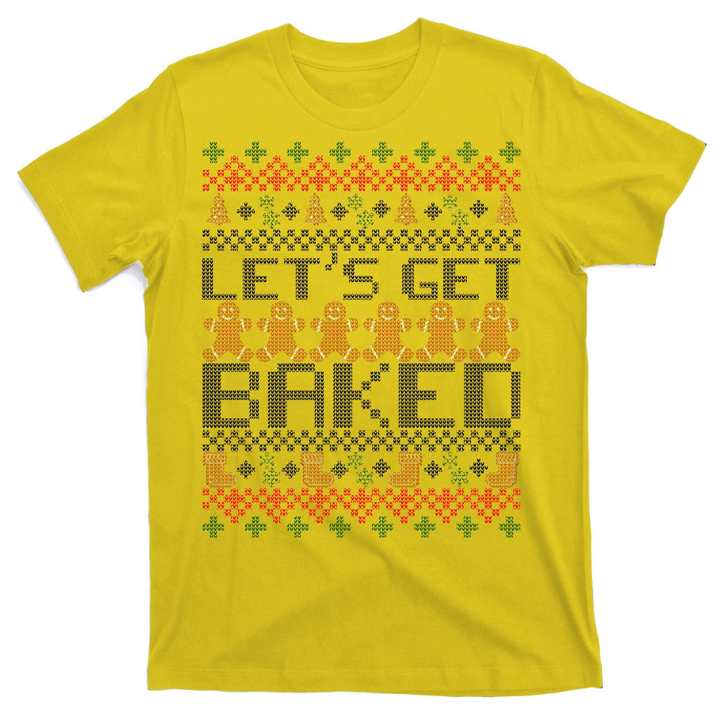 Lets Get Baked Ugly Christmas Sweater T-Shirt product image 3
