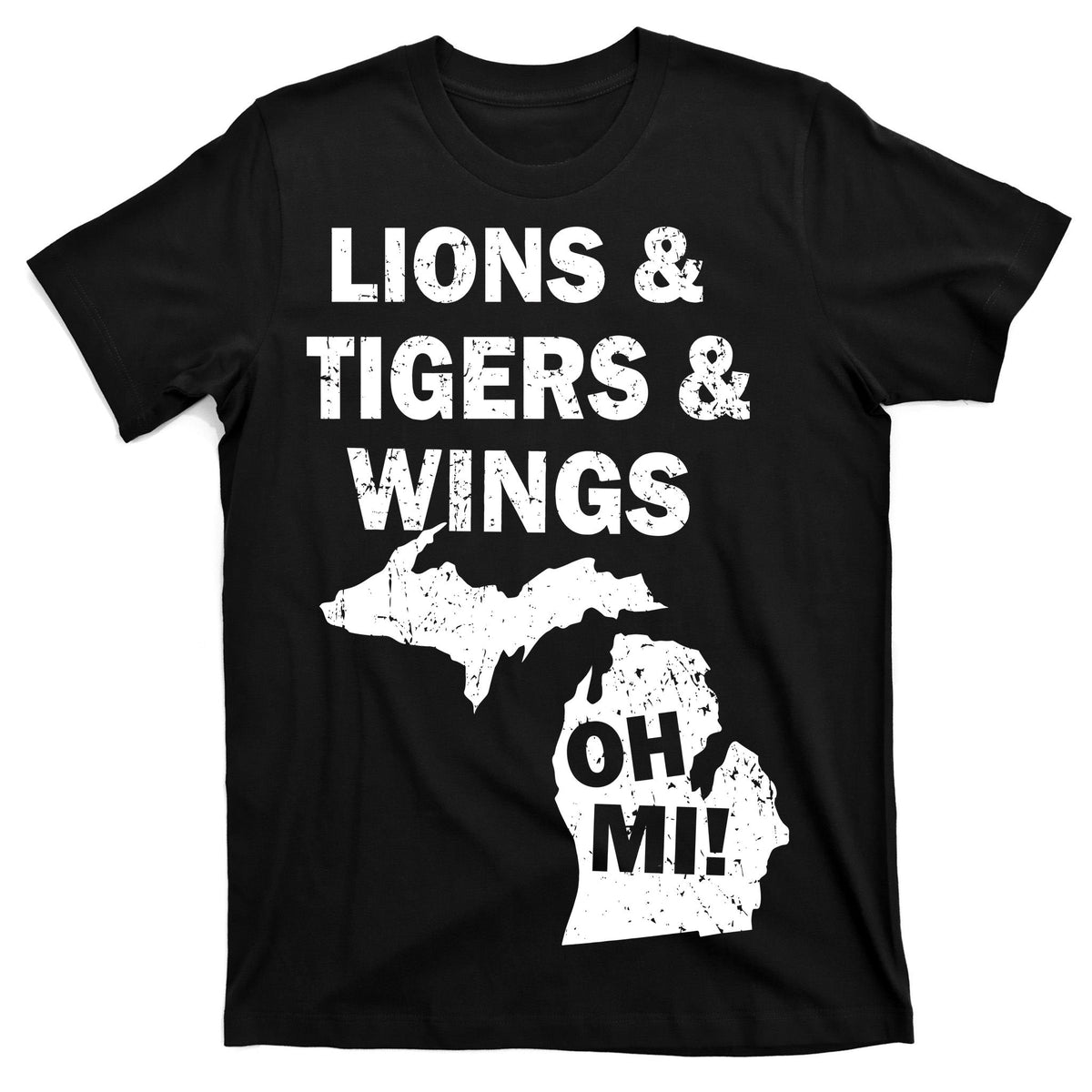 Lions Tigers Wings Oh MI Vintage T-Shirt product image 7