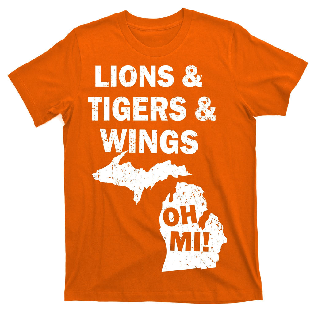 Lions Tigers Wings Oh MI Vintage T-Shirt product image 5