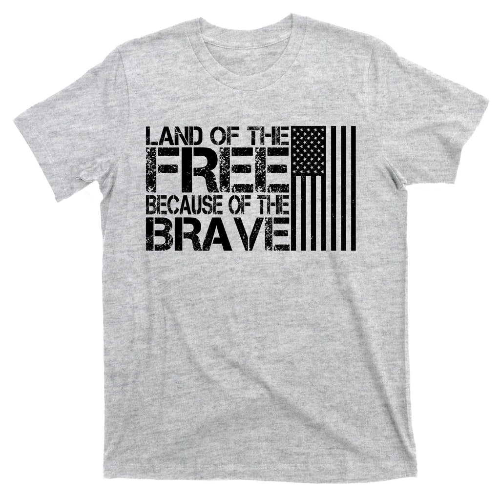 Land Of The Free Because Of Brave Vintage Usa Flag T-Shirt product image 9