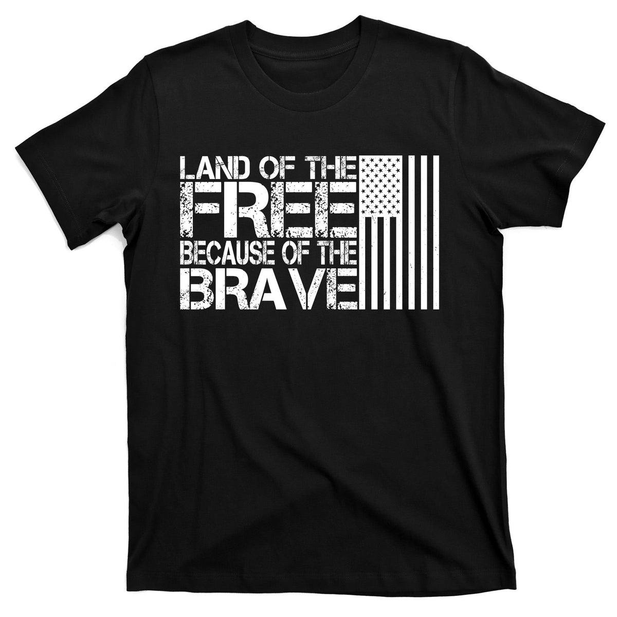 Land Of The Free Because Of Brave Vintage Usa Flag T-Shirt product image 7