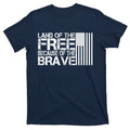 Land Of The Free Because Of Brave Vintage Usa Flag T-Shirt product image 1