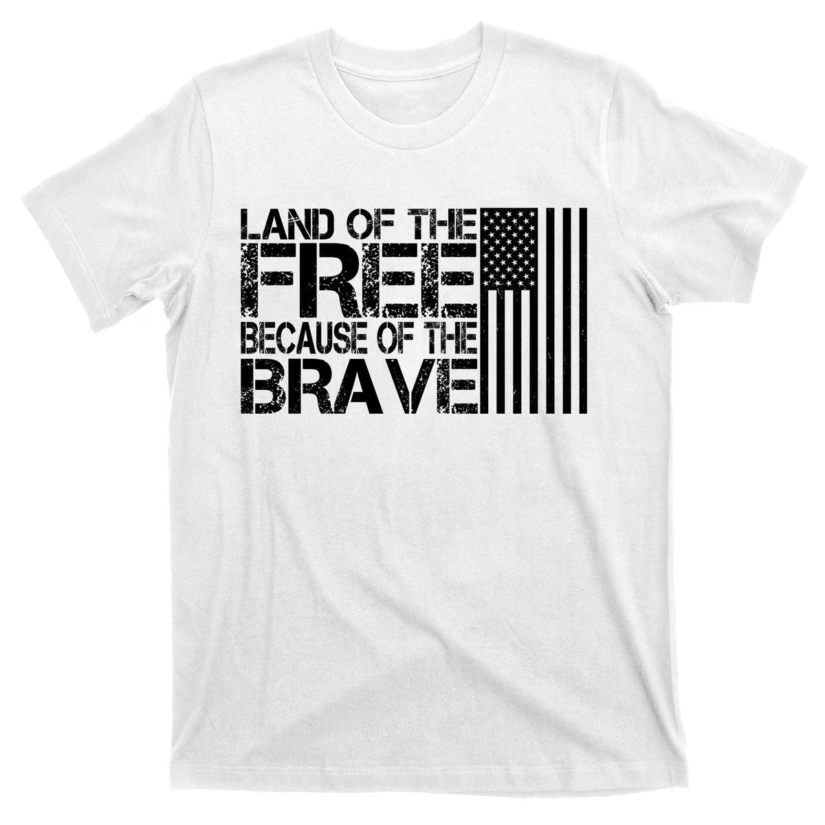 Land Of The Free Because Of Brave Vintage Usa Flag T-Shirt product image 11