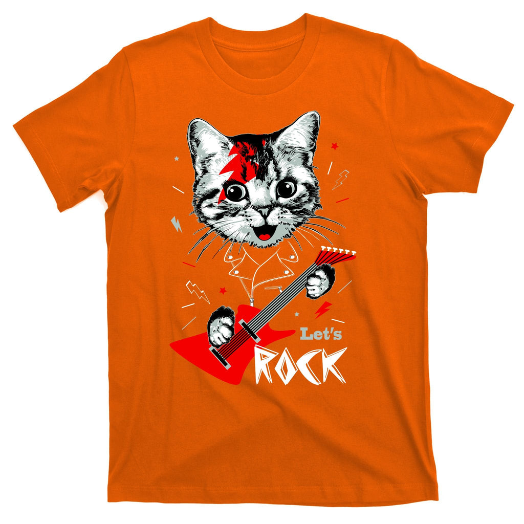 Lets Rock Cat Band Guitar And Roll T-Shirt product image 5
