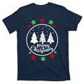 Merry Christmas Festive Circle Logo T-Shirt product image 1