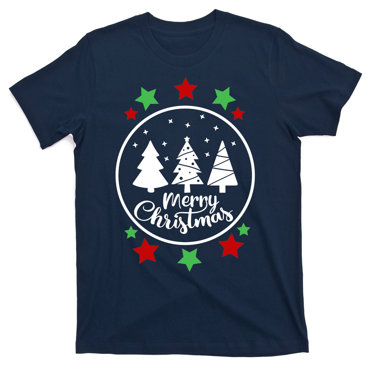 Merry Christmas Festive Circle Logo T-Shirt product image 1