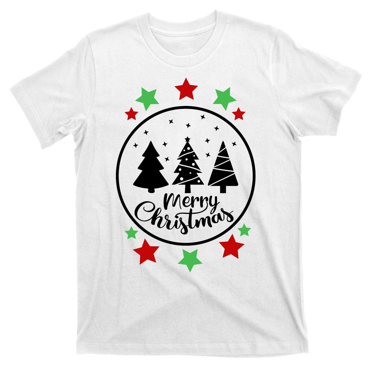 Merry Christmas Festive Circle Logo T-Shirt product image 11