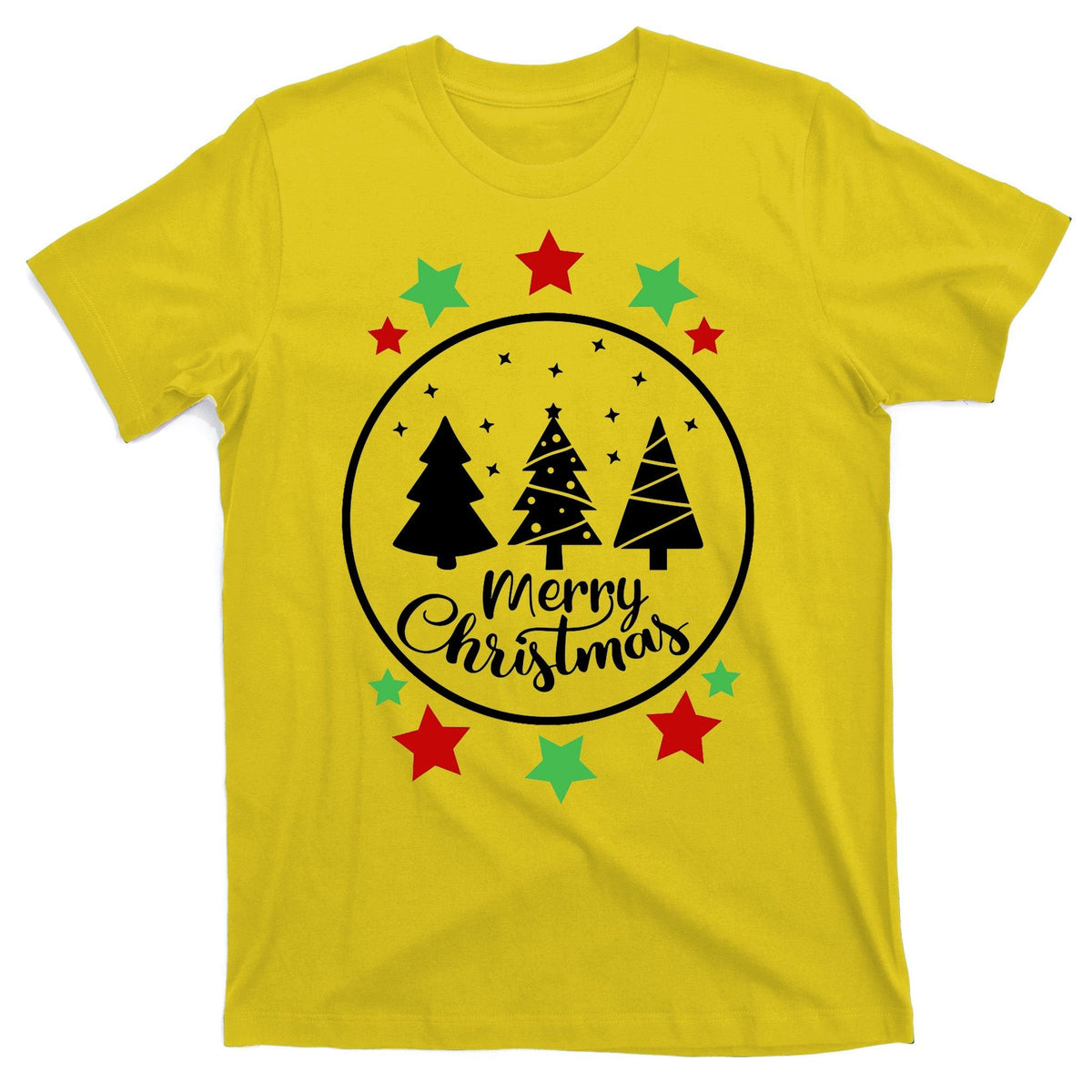 Merry Christmas Festive Circle Logo T-Shirt product image 3