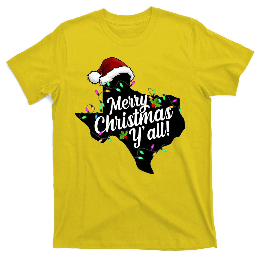 Merry Christmas Y'all Texas State T-Shirt
