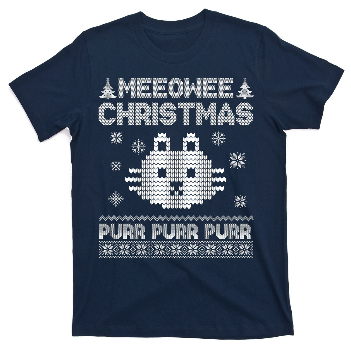 Meeowee Christmas Ugly Sweater T-Shirt product image 1