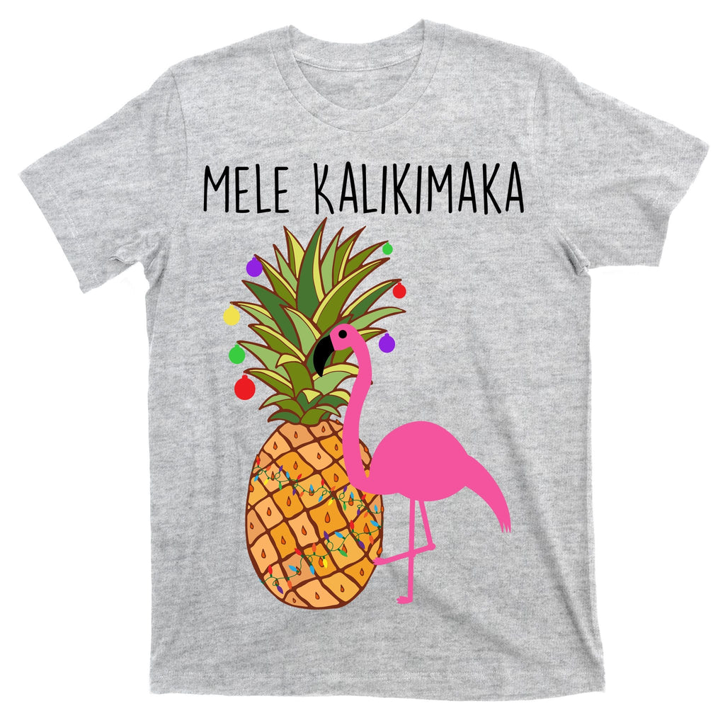Mele Kalikimaka Flamingo Christmas T-Shirt product image 9