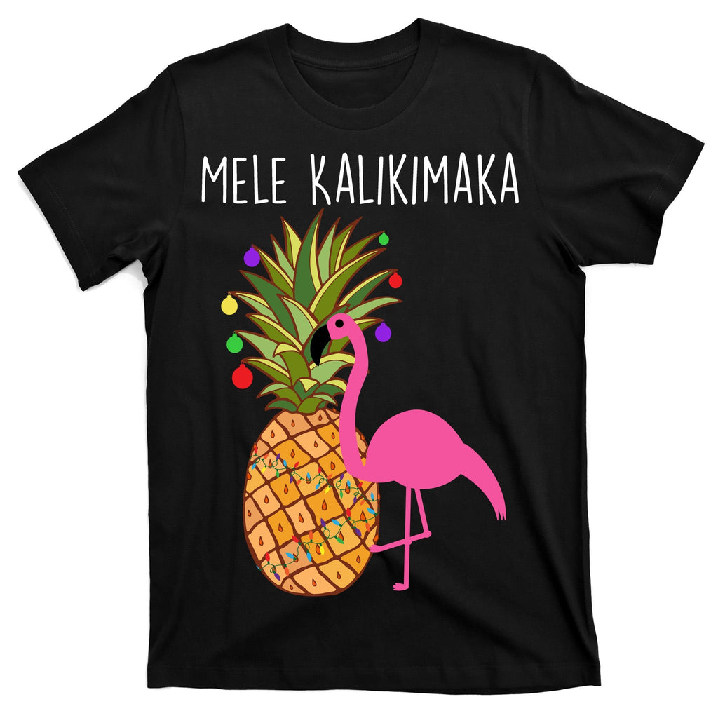 Mele Kalikimaka Flamingo Christmas T-Shirt product image 7