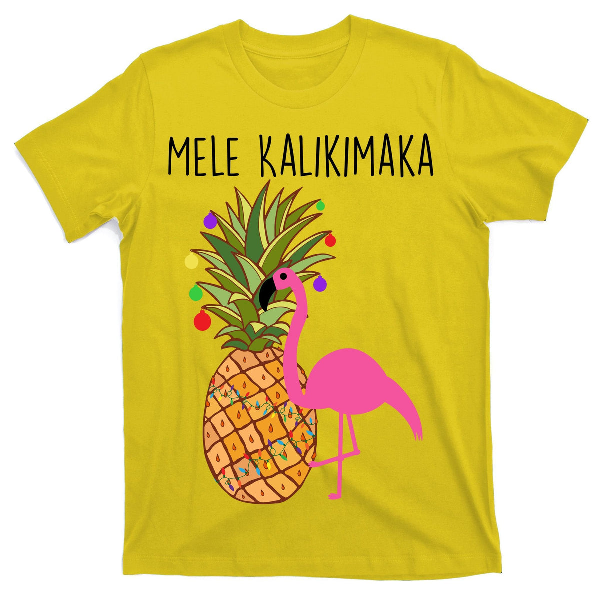 Mele Kalikimaka Flamingo Christmas T-Shirt product image 3