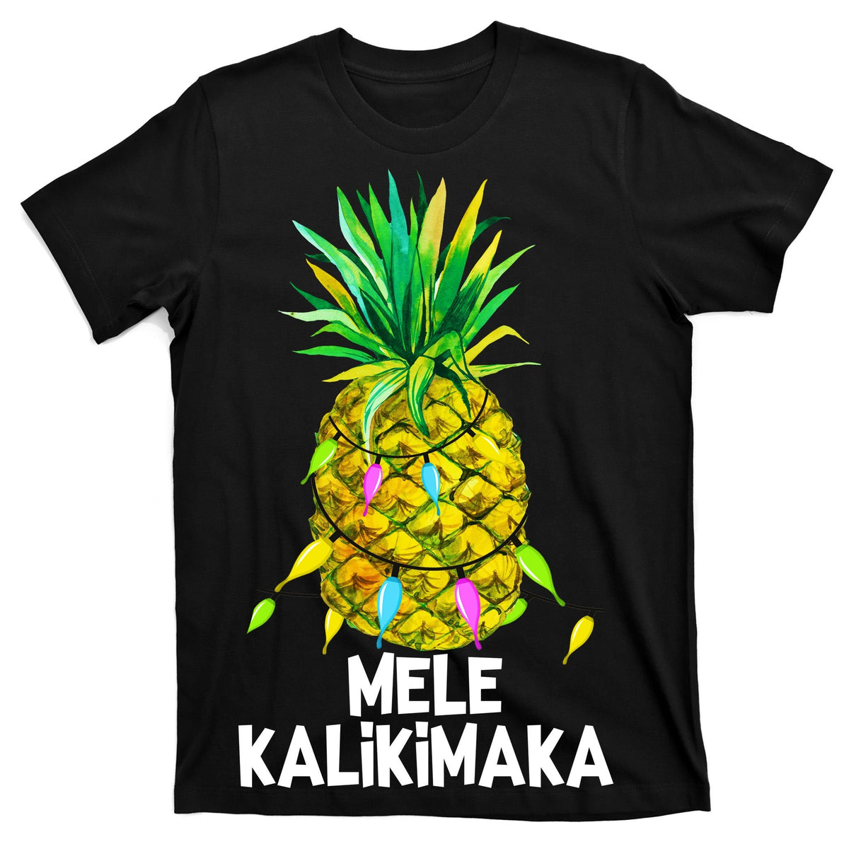 Mele Kalikimaka Pineapple Christmas lights T-Shirt product image 7