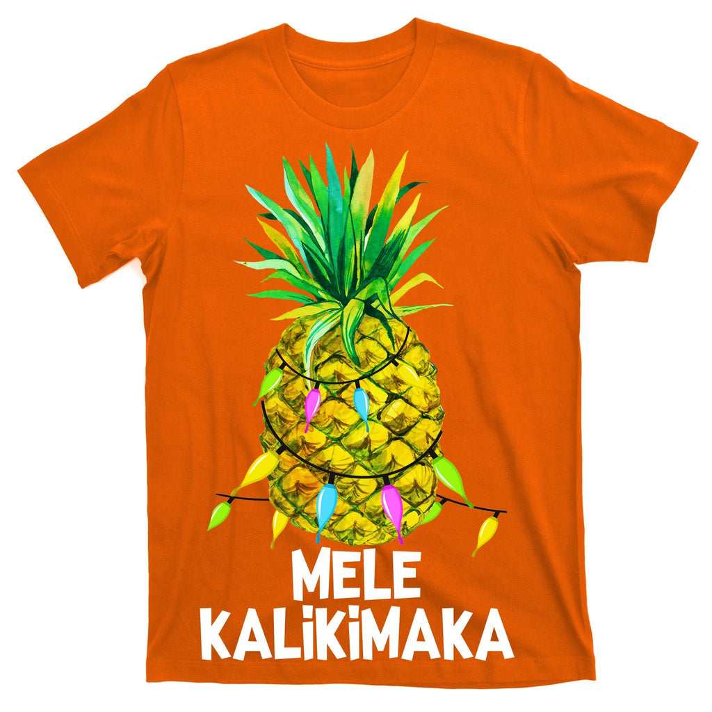 Mele Kalikimaka Pineapple Christmas lights T-Shirt product image 5