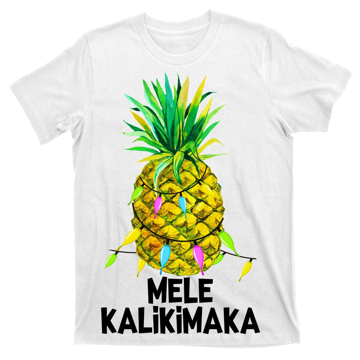 Mele Kalikimaka Pineapple Christmas lights T-Shirt product image 11