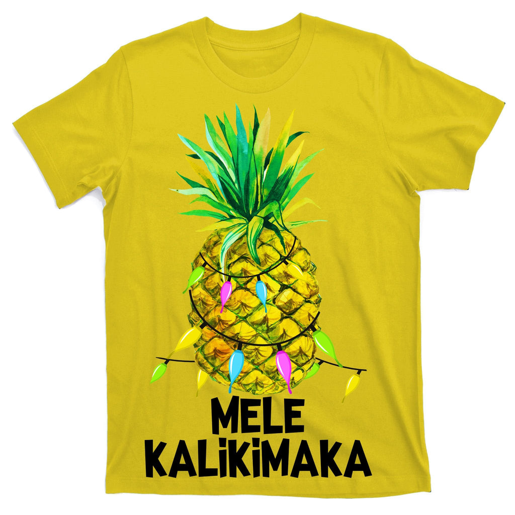 Mele Kalikimaka Pineapple Christmas lights T-Shirt product image 3