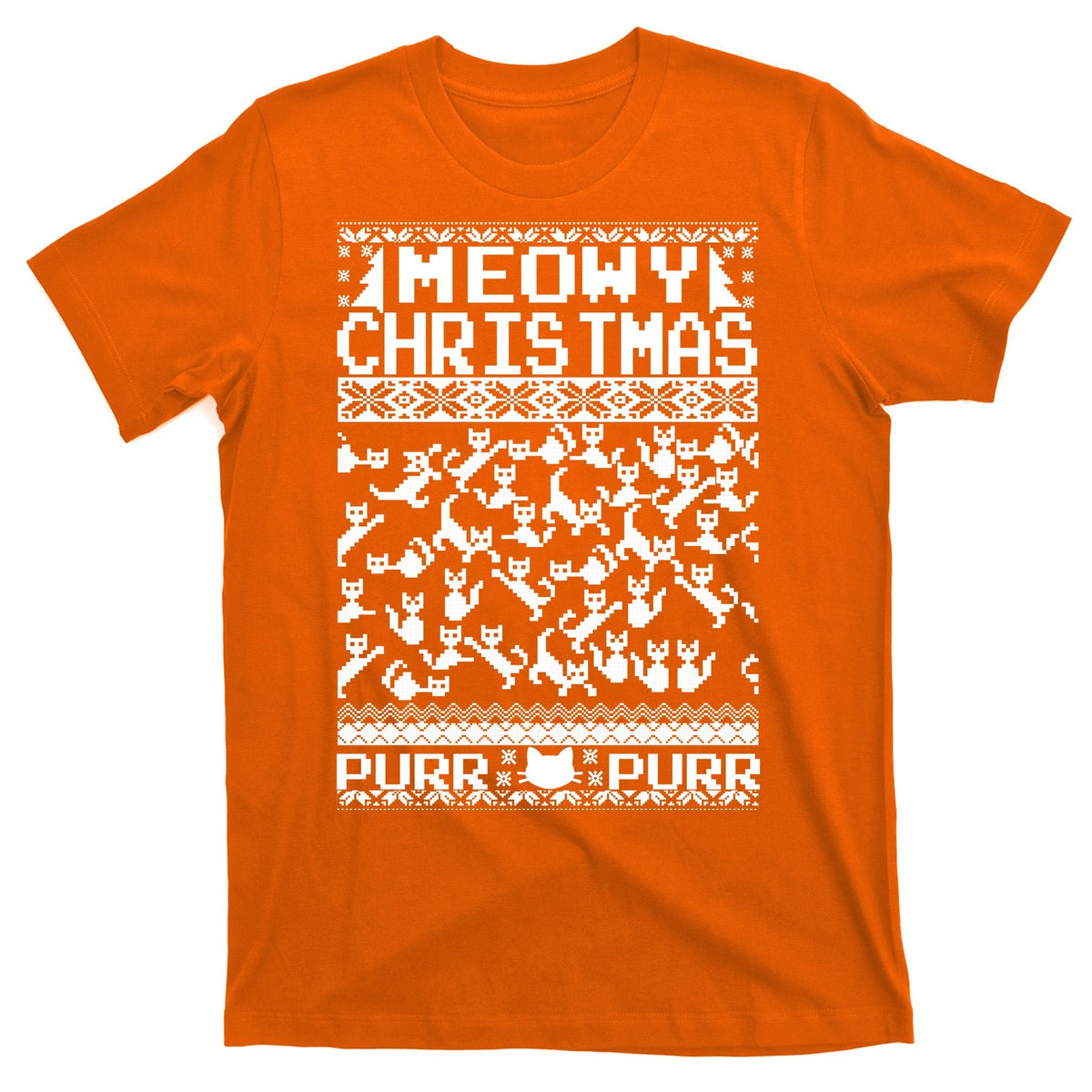 Meowy Christmas Cat Ugly Sweater T-Shirt product image 5