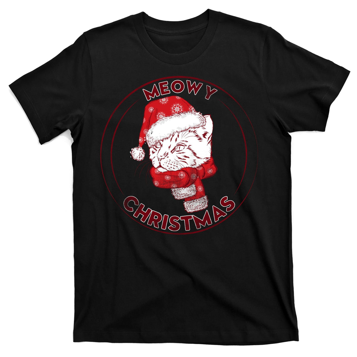 Meowy Christmas Emblem T-Shirt product image 7